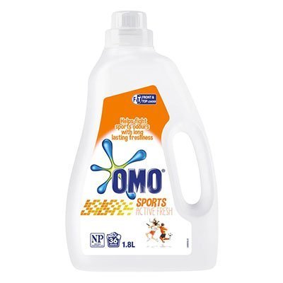 2 x Omo Laundry Liquid Front & Top Loader Sports Fresh 1.8L