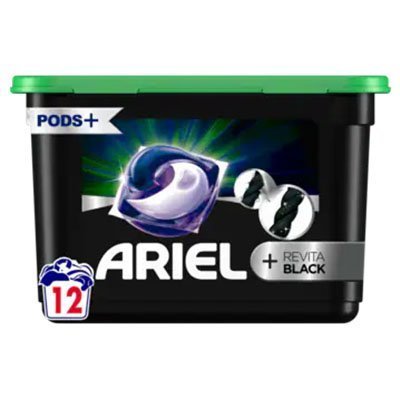 Ariel All in 1 pods liquid laundry detergent caps revita black small