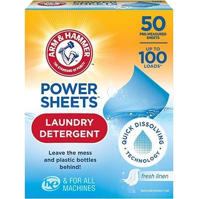 Arm & Hammer Power Sheets Laundry Detergent 50ct/pack