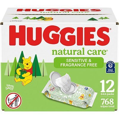 HUGGIES Natural Care Unscented Baby Wipes