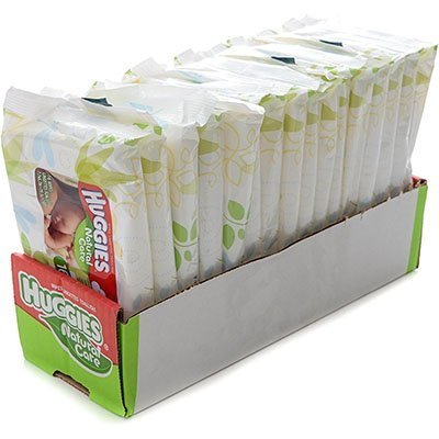 Huggies Bundle - 16 Pack of Natural Care Unscented Baby Travel Wipes 16ct. Each (256.0 Count Total)