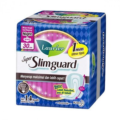 Laurier Super Slimguard Heavy Night Wing 30cm - Carton