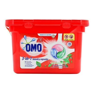 OMO 3-In-1 Laundry Capsules 15 Pack