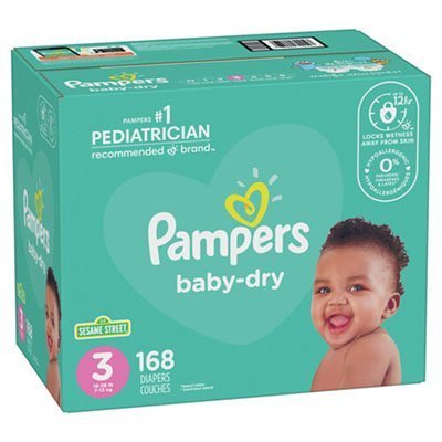 Pampers Baby Dry Diapers Size 3 - 168 count