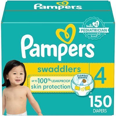 Pampers Swaddlers Newborn Diapers Size 4 — 150 Count